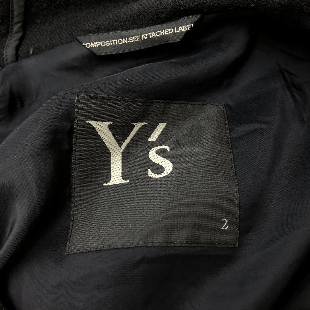Y's ワイズ ヨウジヤマモト ウールモッズコート ロング ブラック size2
