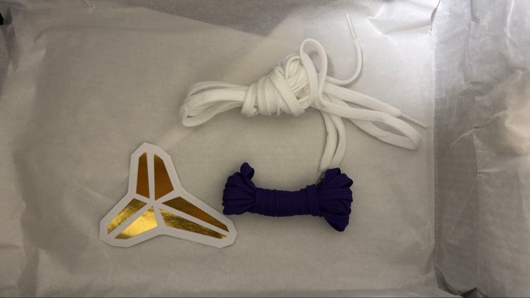 ラ*ン様 KOBE 9 ELITE LOW EM Protro 白×紫 29cm