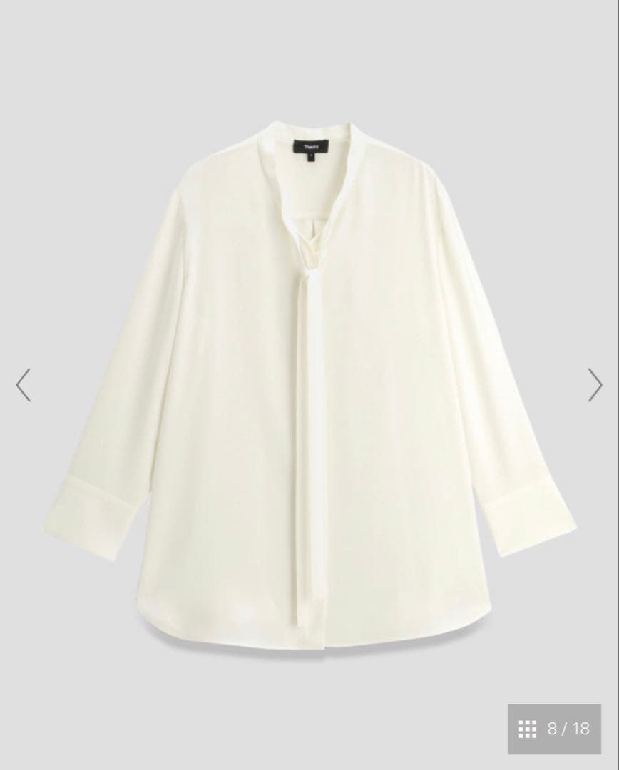 セオリー　Theory Prime ette Tie Blouse