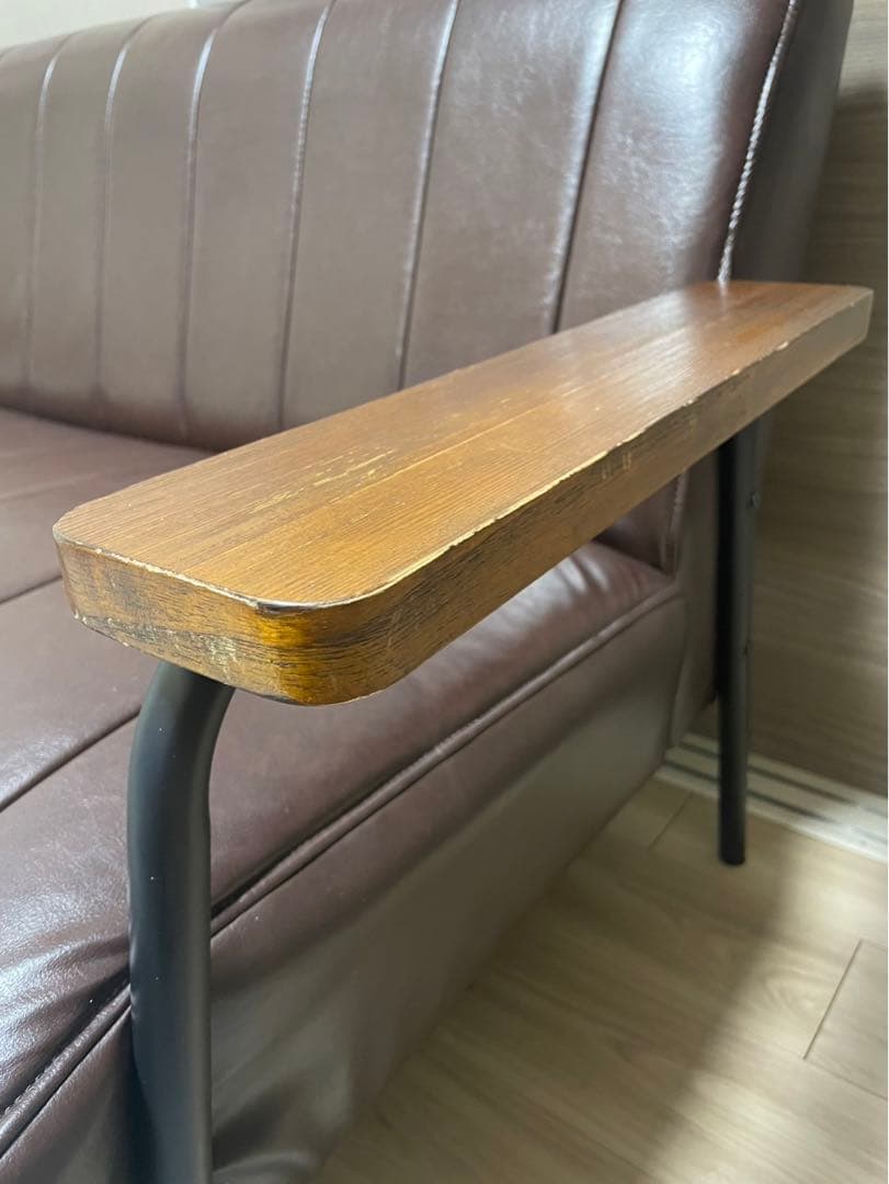 傷・汚れに強い合成皮革 2人用ソファ(Nシールド ステイン2KD DBR)