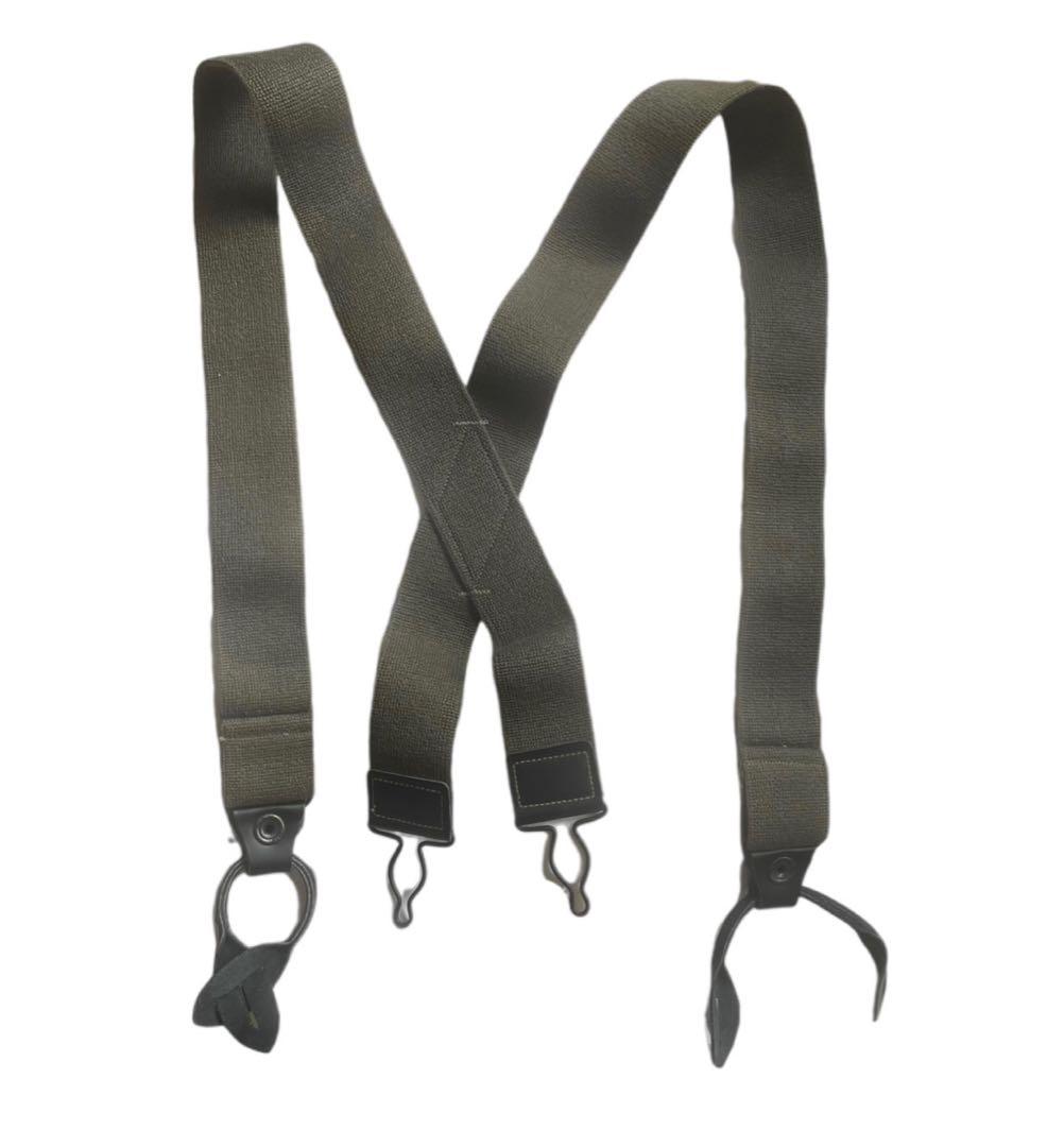米軍空軍本物防寒用フライトトラウザースパンツ用サスペンダーOGカラー希少