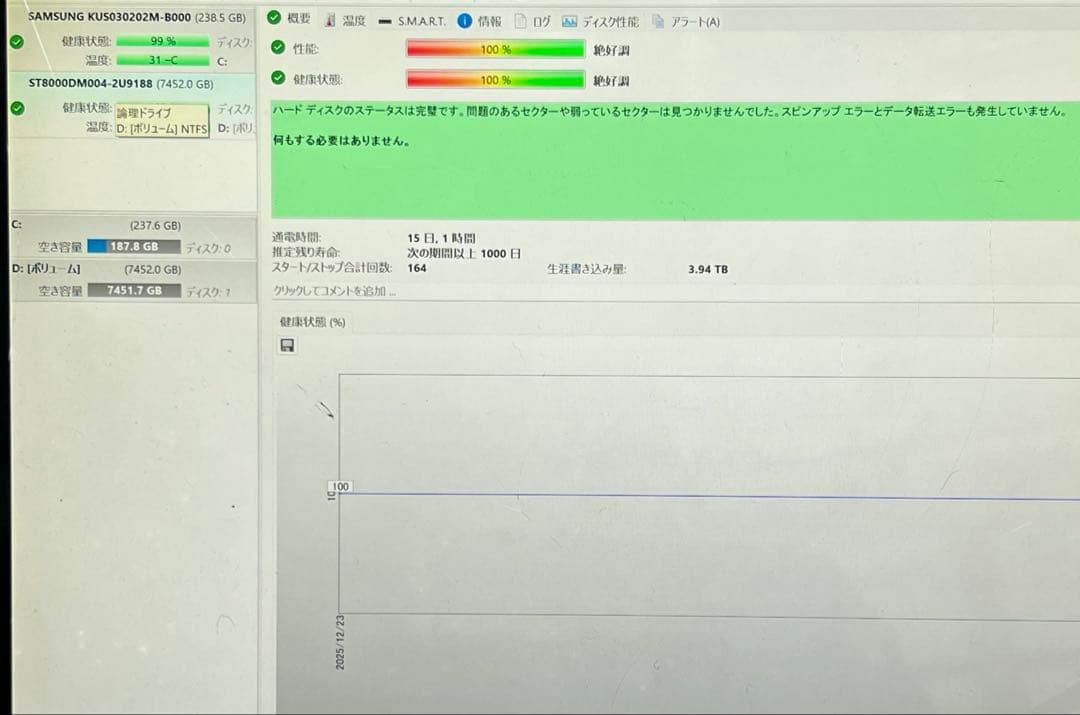 動作確認済 8TB HDD 6台セット 48TB