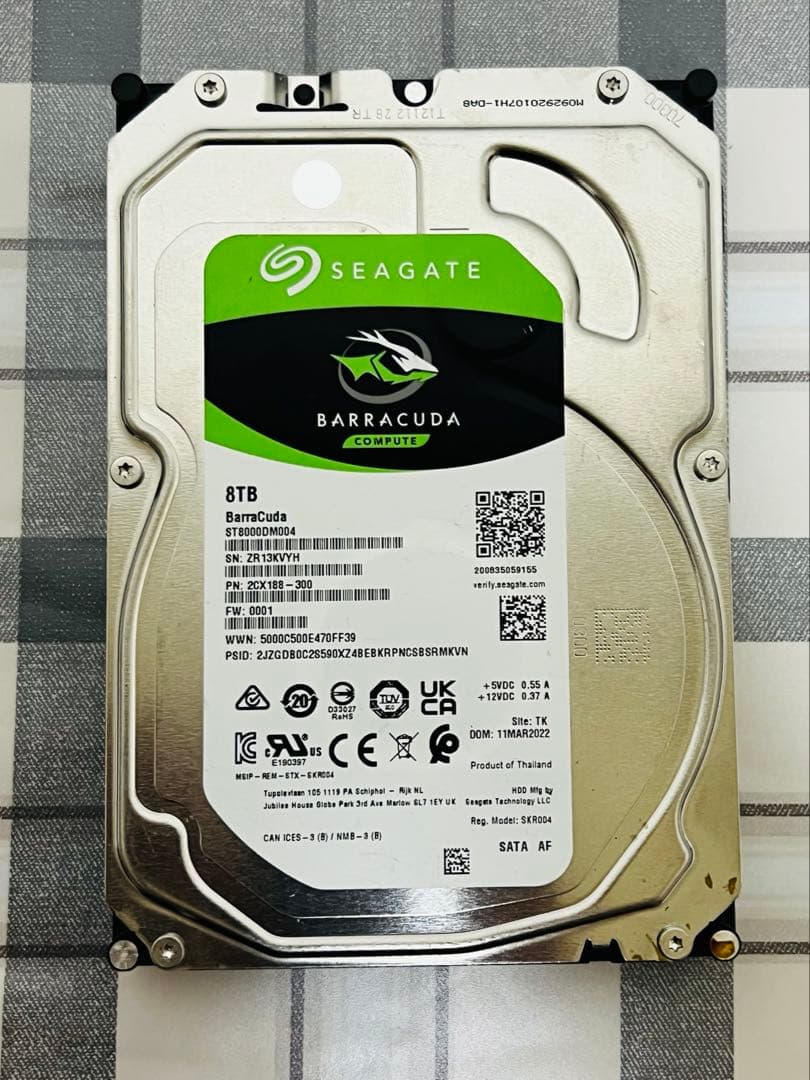動作確認済 8TB HDD 6台セット 48TB