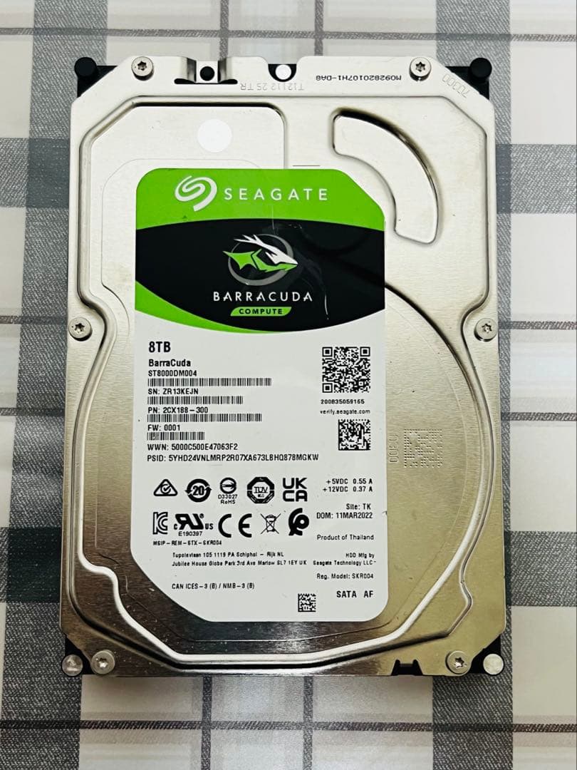 動作確認済 8TB HDD 6台セット 48TB