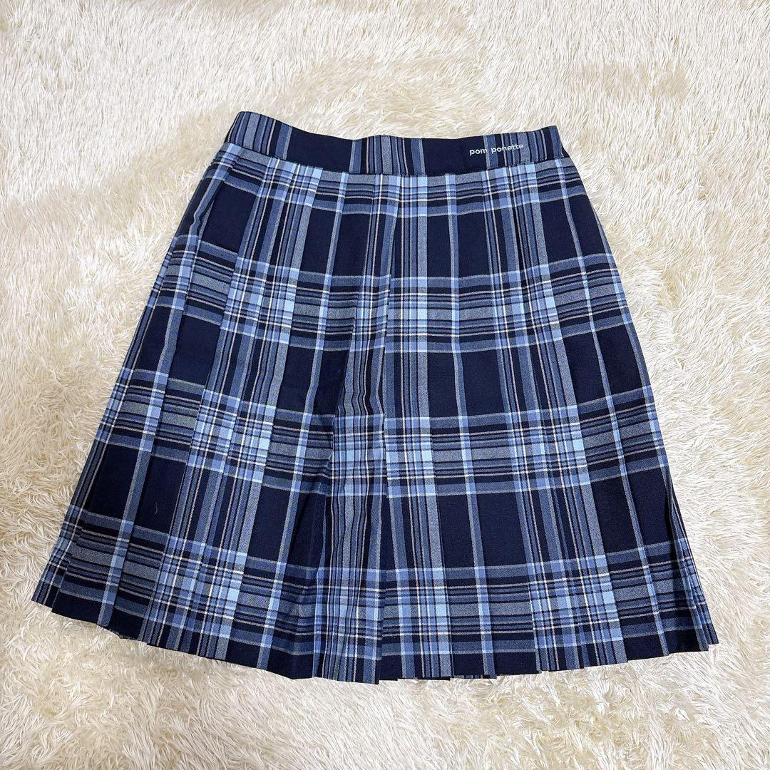 ポンポネット 140cm フォーマルスーツ 卒服　入学式 濃紺 お受験　発表会