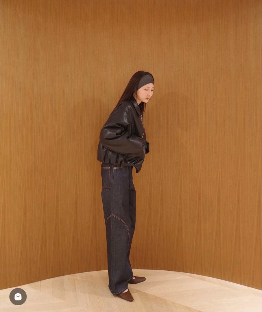 SEA ROOM LYNN ECO レザーPUFFY Zipブルゾン