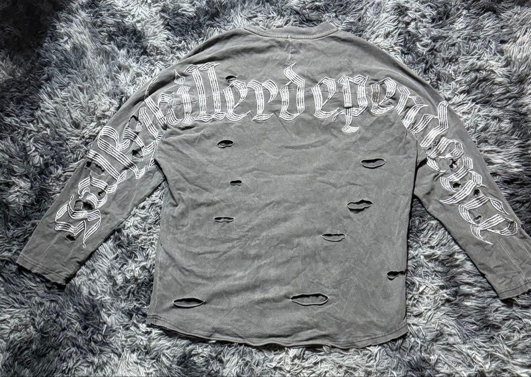 GALFY (ガルフィー) 病みに染まりしロンTee INK BLACK 中型犬