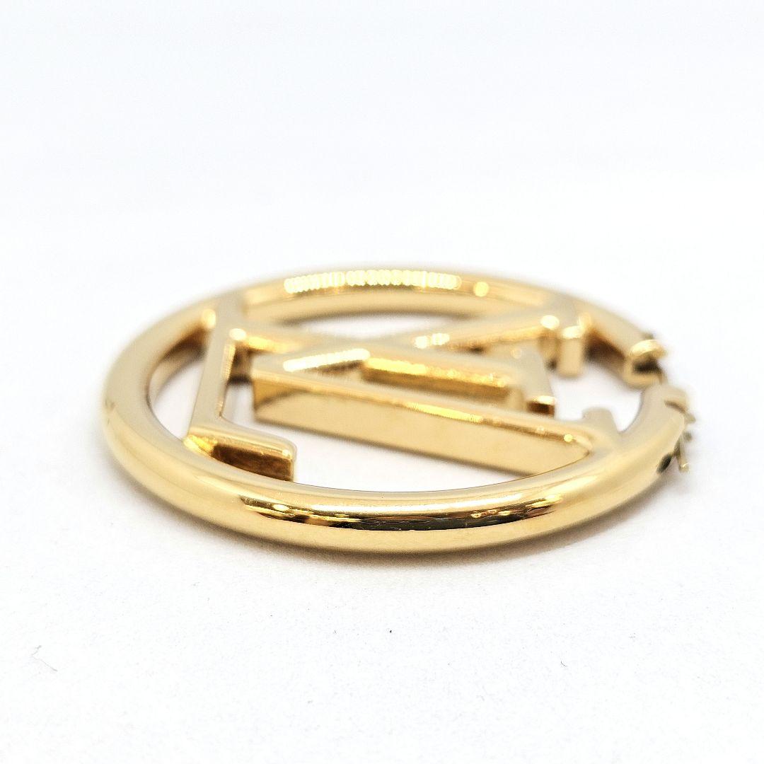 ルイ ヴィトン ルイーズ LVサークル フープ ピアス ゴールドカラー 片耳