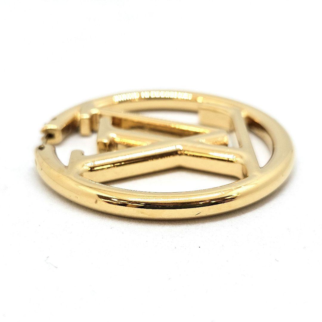 ルイ ヴィトン ルイーズ LVサークル フープ ピアス ゴールドカラー 片耳