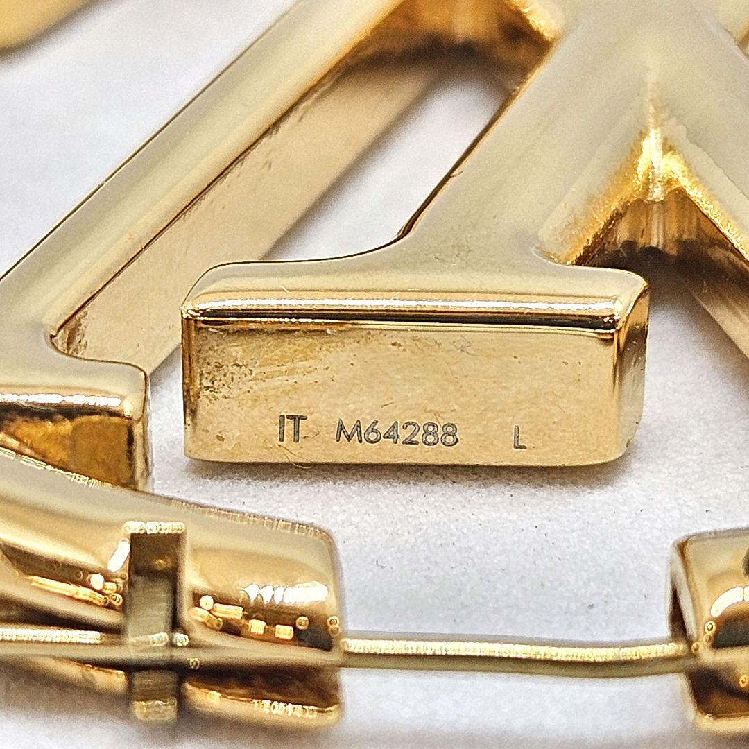 ルイ ヴィトン ルイーズ LVサークル フープ ピアス ゴールドカラー 片耳