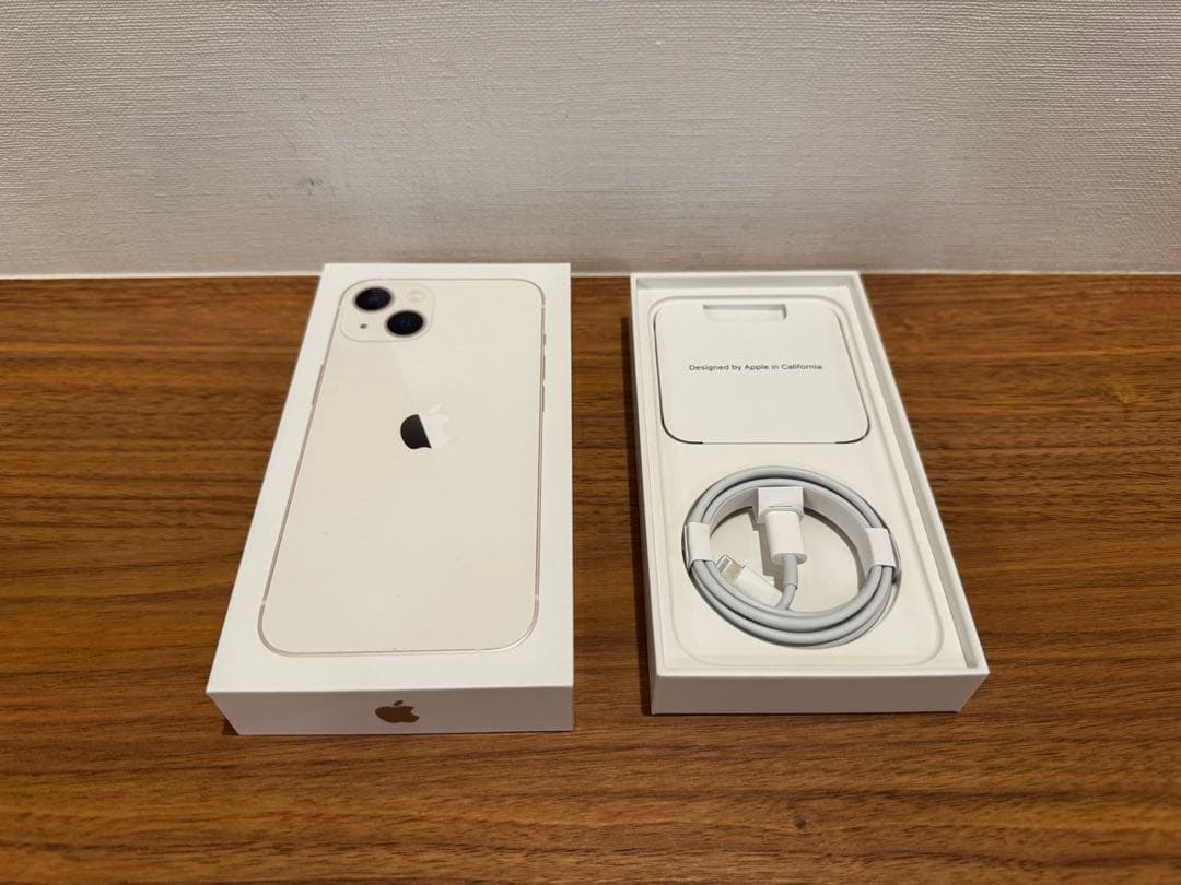 【容量90%】iPhone13 スターライト simフリー 128GB 付属品付