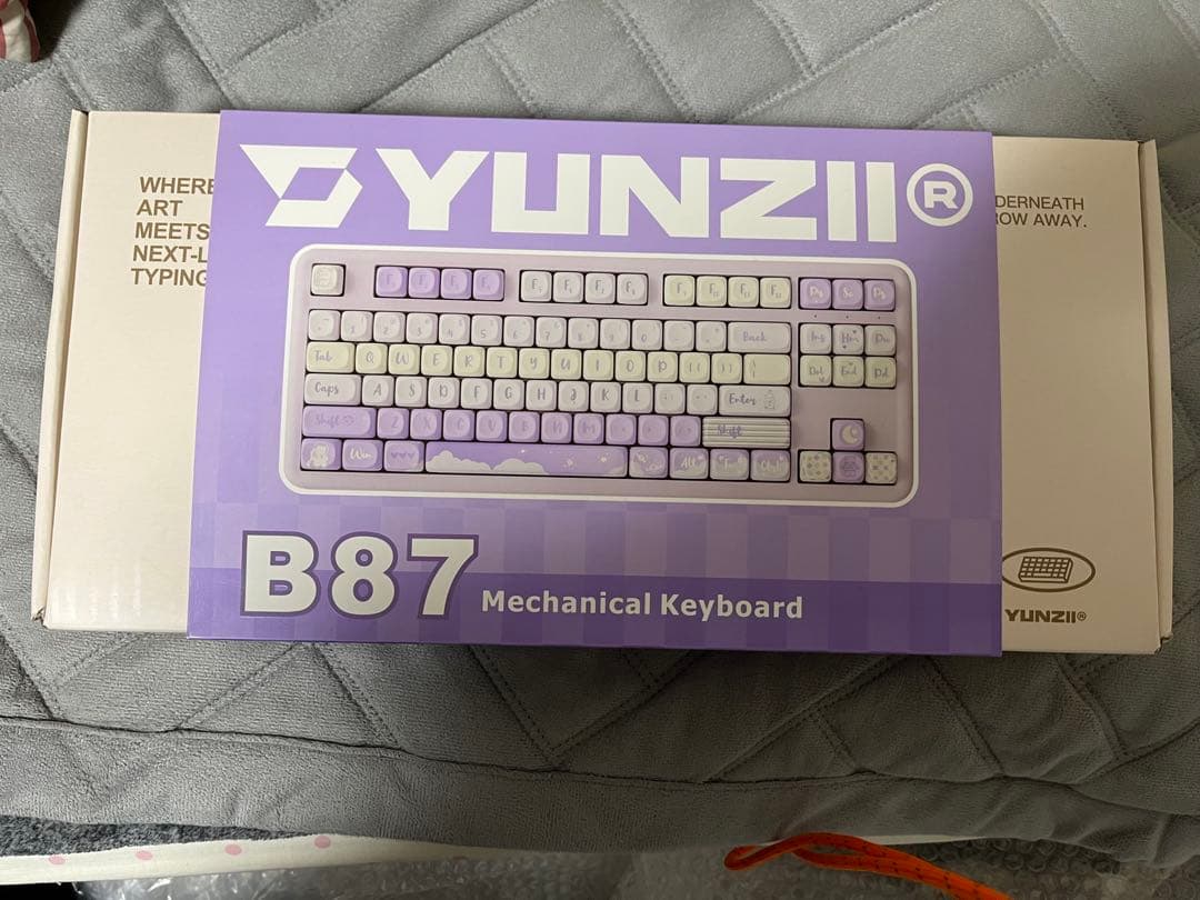 YUNZII B87 パープル メカニカルキーボード