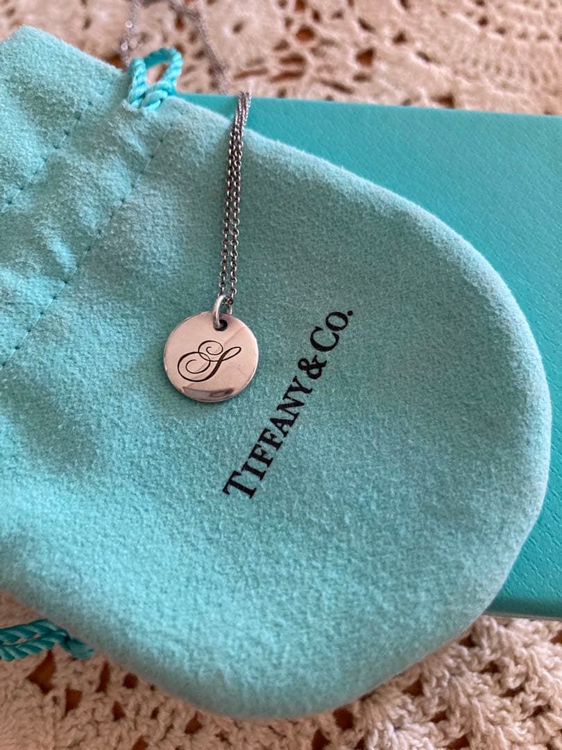 【美品 】Tiffany&Co. ティファニー アルファベット　ペンダント S