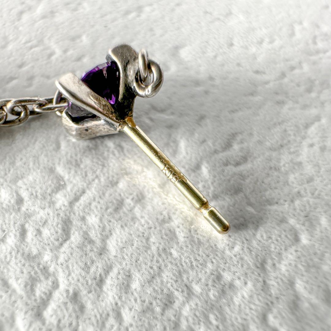 Justin　Davis　ドロップピアス　クロス　シールド　ポストK18