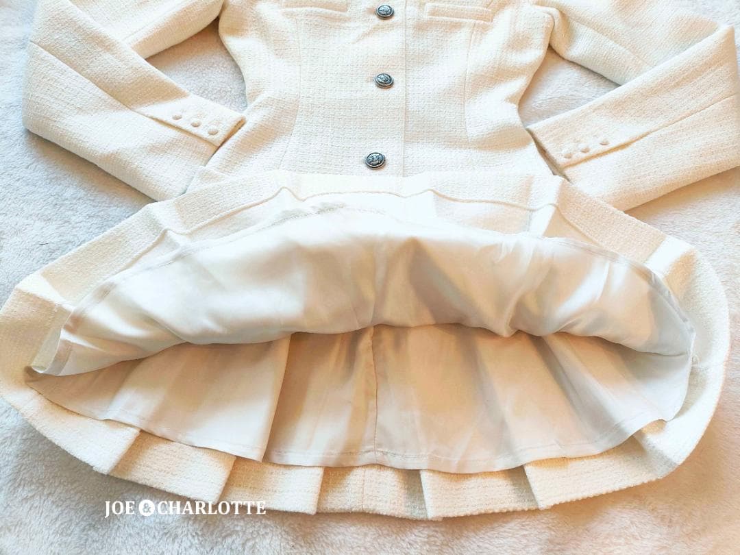 ダーリッチ darich ボックスプリーツツイードミニワンピース WHT FL