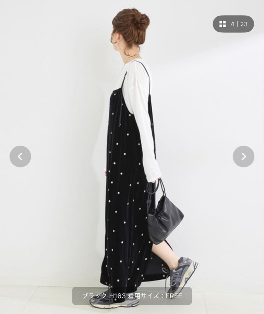 【新品タグ付】B.C STOCK 完売ベロアフラワー刺繍ワンピース　ブラック