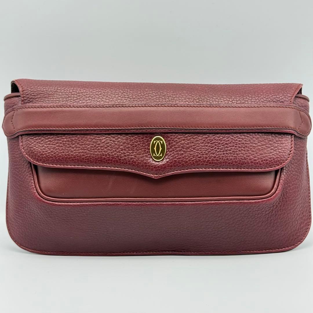✨美品✨カルティエ マストライン ボルドー クラッチバッグ 保存袋付 レディース