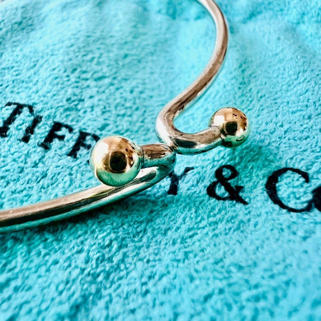 極美品✨TIFFANY　ティファニー　バングル　ラブノット　フック＆アイ　コンビ
