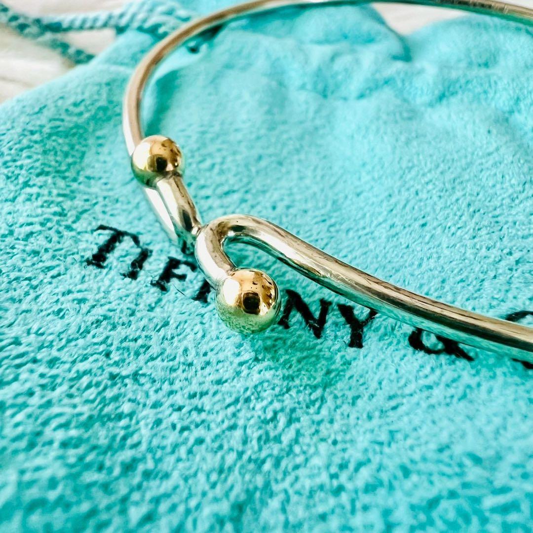 極美品✨TIFFANY　ティファニー　バングル　ラブノット　フック＆アイ　コンビ
