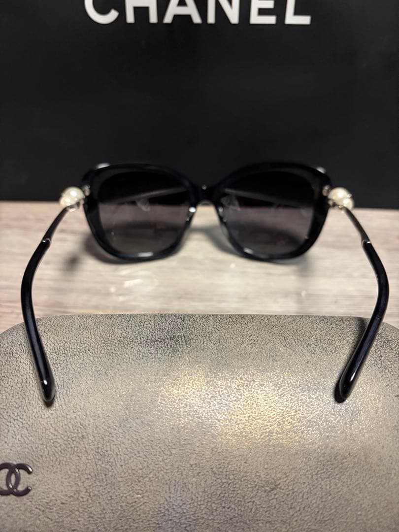 CHANEL ブラック キャットアイ サングラス シャネル 眼鏡
