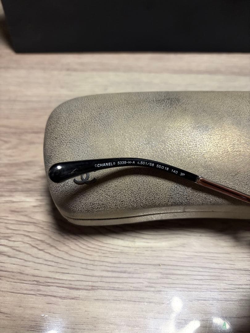 CHANEL ブラック キャットアイ サングラス シャネル 眼鏡