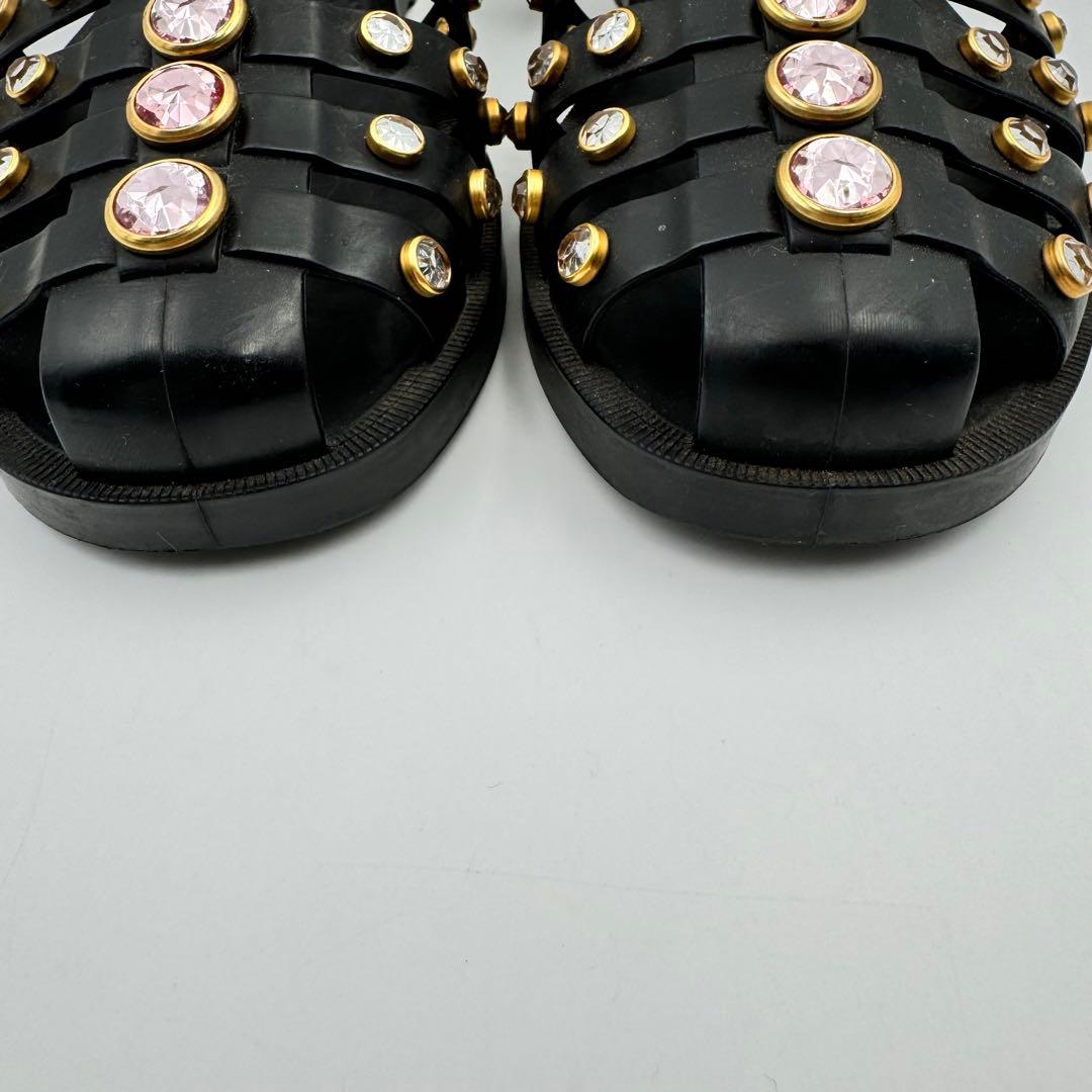 GUCCI ラバーサンダル　ブラック　マーモント　虎　サイズ36