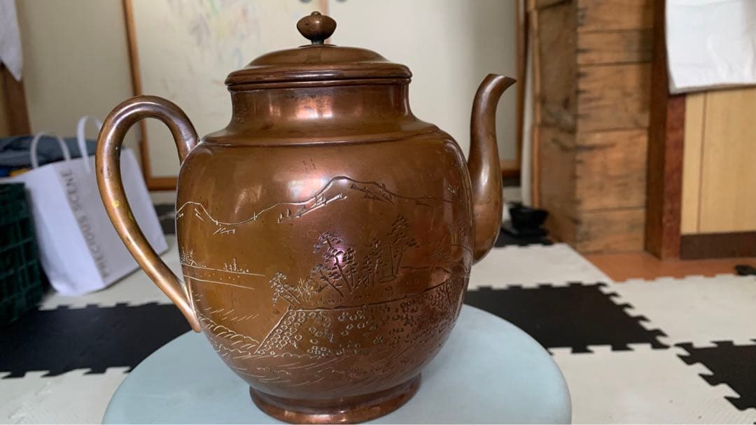 玉川堂製　銅やかん103♦ 無形文化財 鎚起銅器