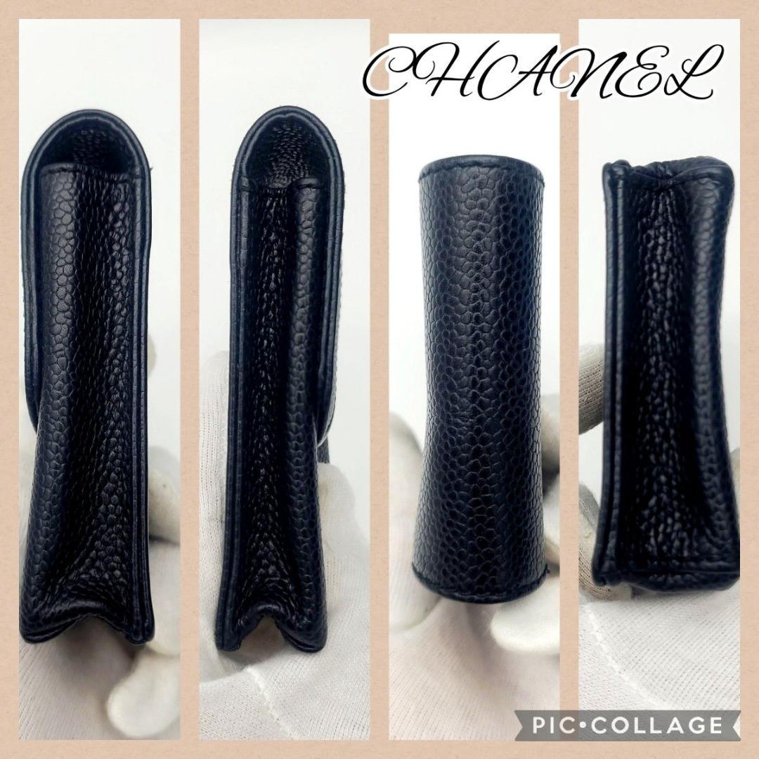 美品 シャネル キャビアスキン タバコケース　シガレット ココマーク シール