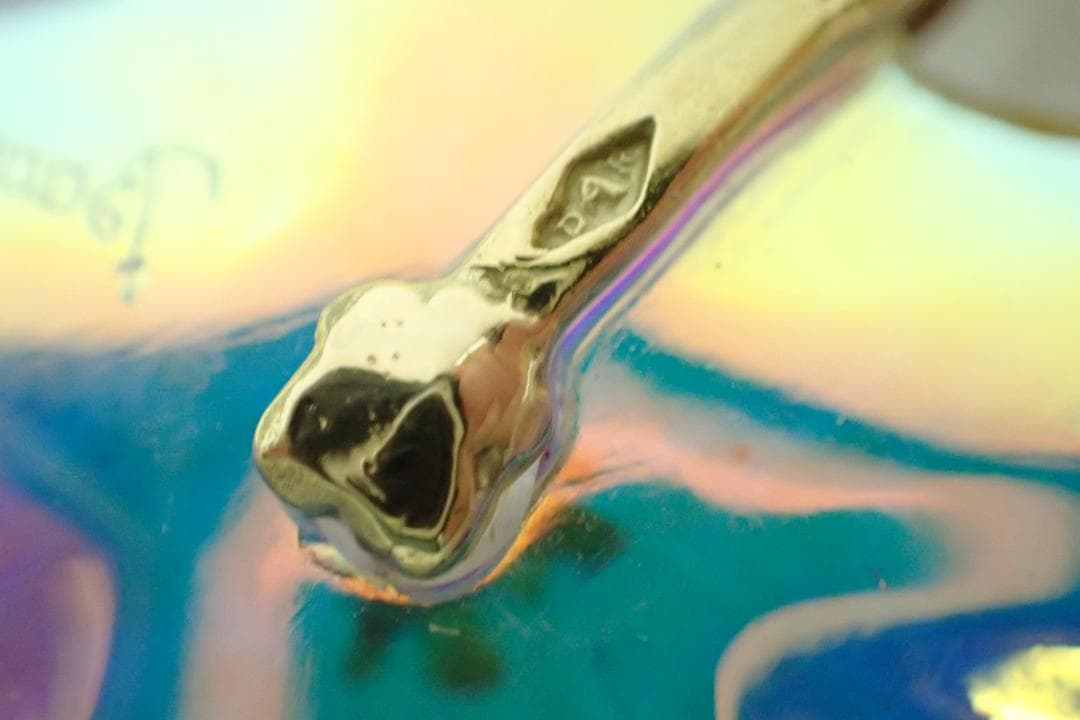 100/美品K18 750 バカラ×ゲラン コラボ 桜 イリゼ ペンダントトップ