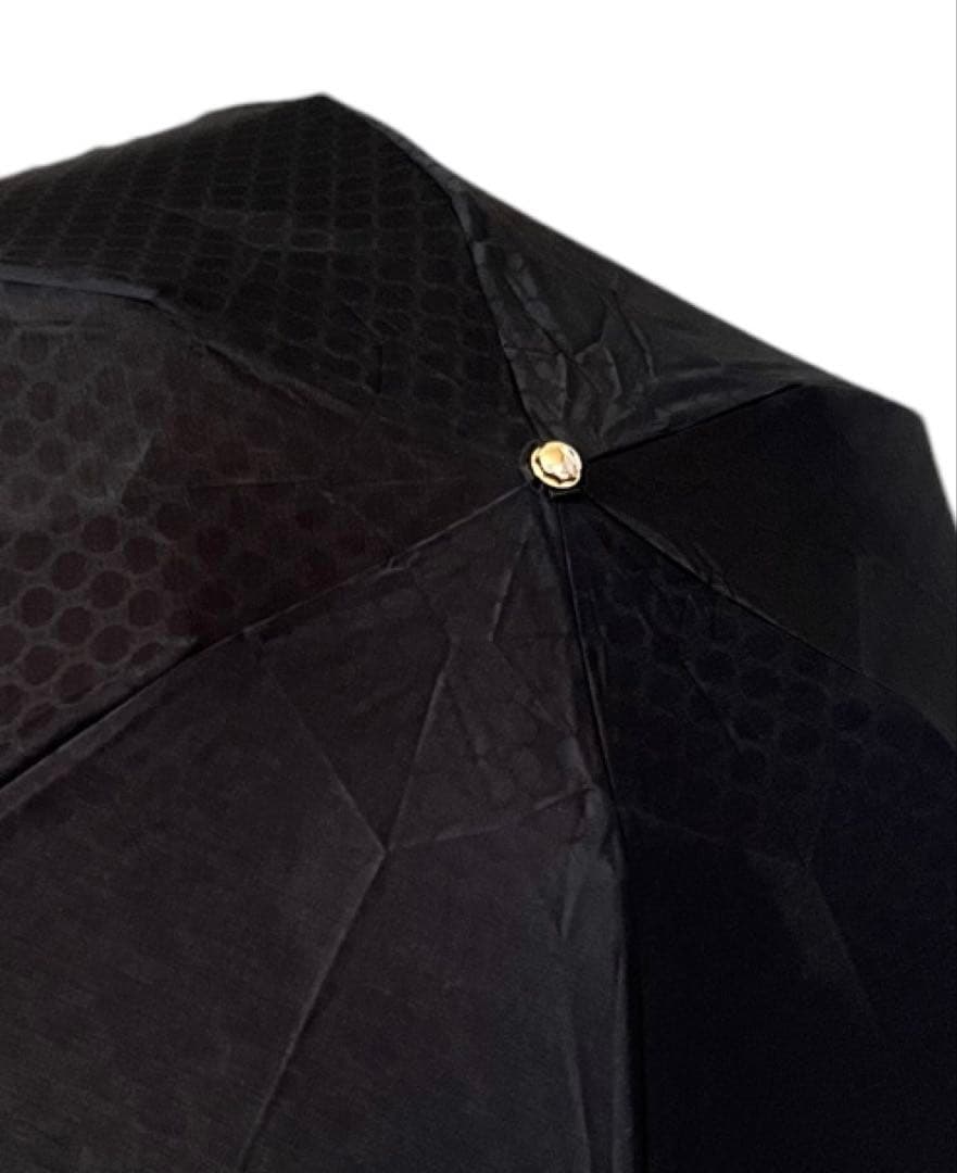 セリーヌ♢CELINE折りたたみ日傘 マカダム総柄フリル