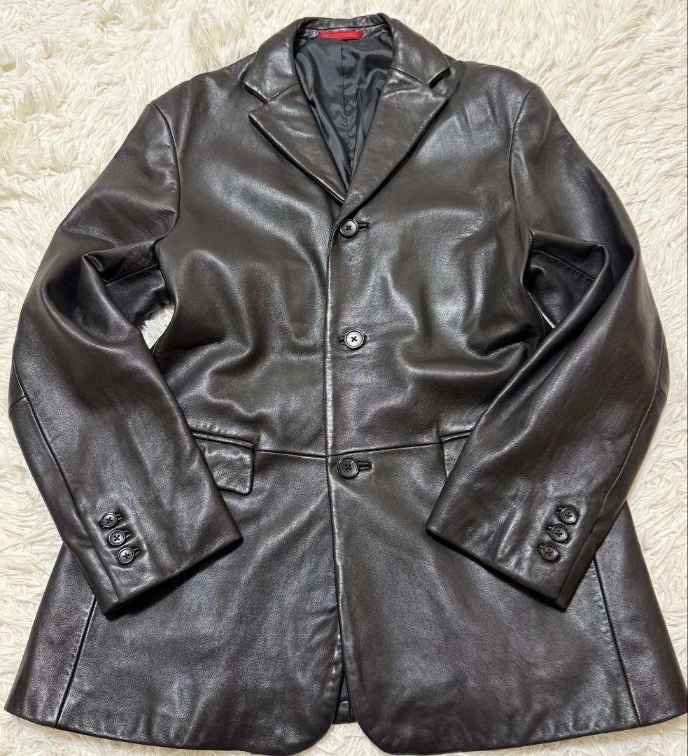 23区HOMME ラムレザー　テーラードジャケット