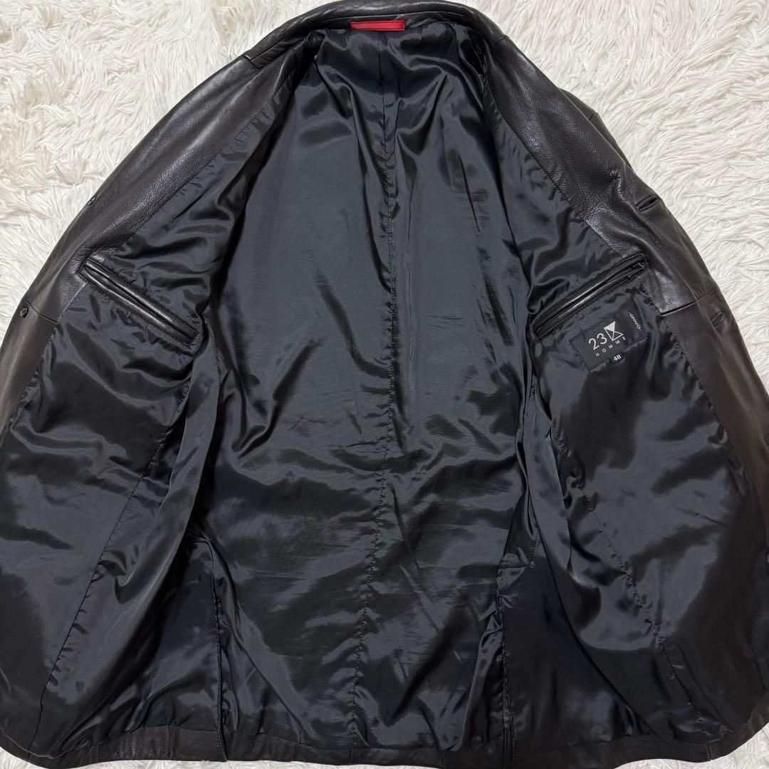 23区HOMME ラムレザー　テーラードジャケット