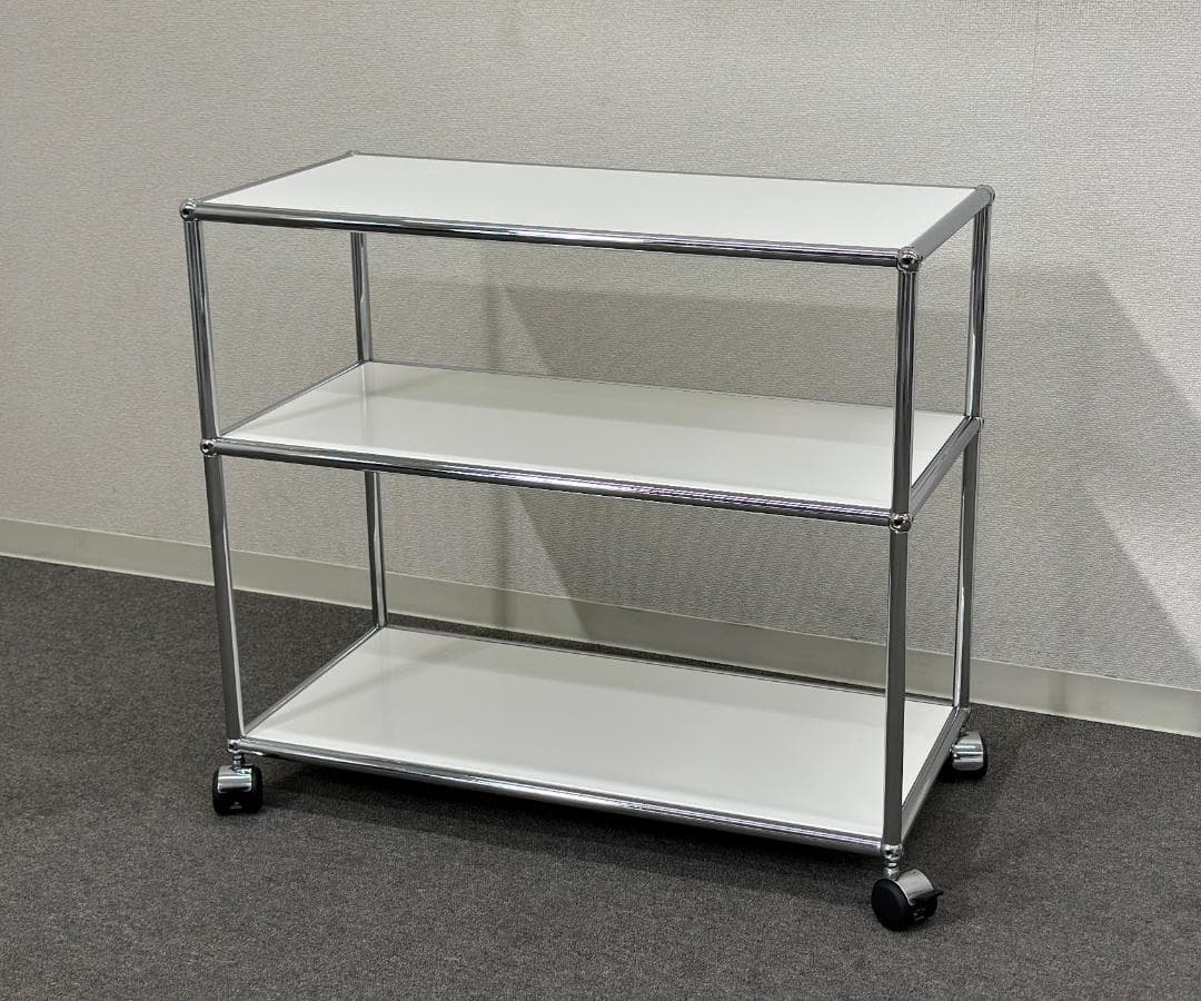 ■USM/ハラーシステム■ワゴン　ストッパー付き　トローリー　シェルフ　テーブル