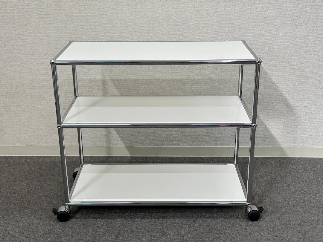 ■USM/ハラーシステム■ワゴン　ストッパー付き　トローリー　シェルフ　テーブル