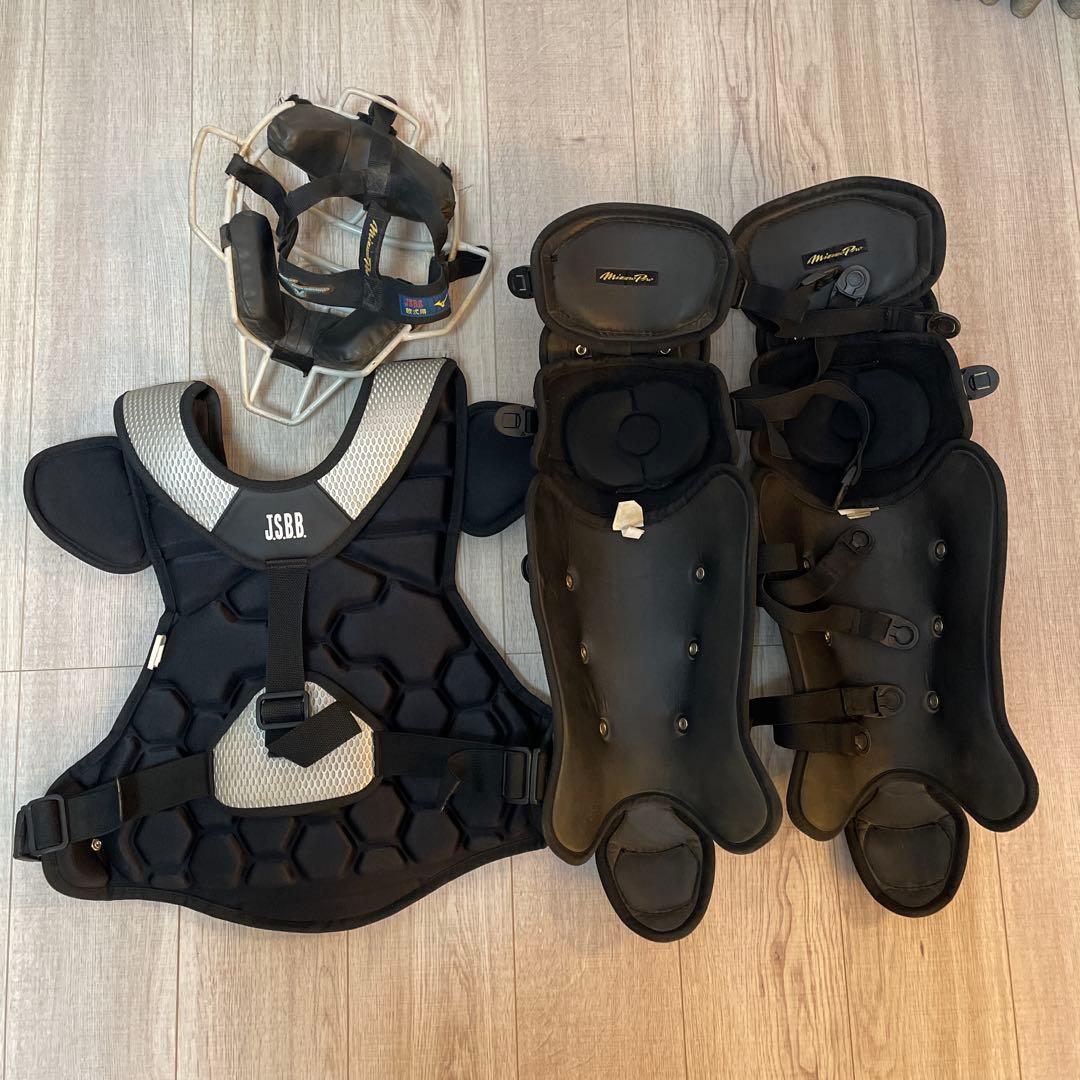 ミズノプロ　軟式防具セット　袋付き