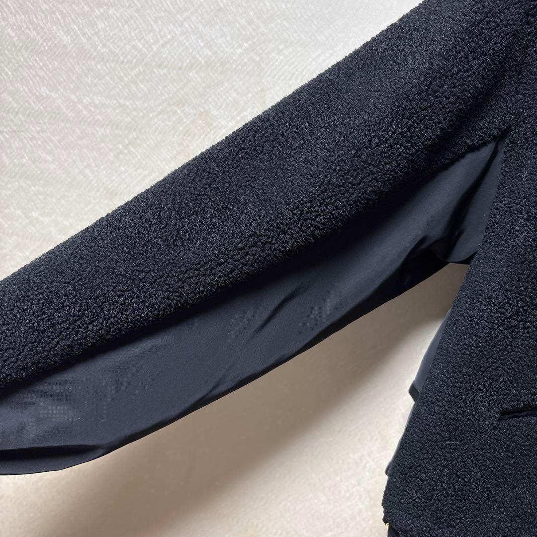 Eimee Lawバックフリルショートボアブルゾン 黒