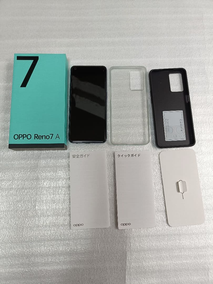 reno7A Reno7 A 128GB RAM スタ－リ－プラック中古美品