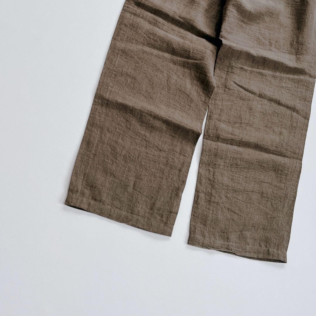 美品✨リネン100% ヨーガンレール ワイドパンツ M カーキ
