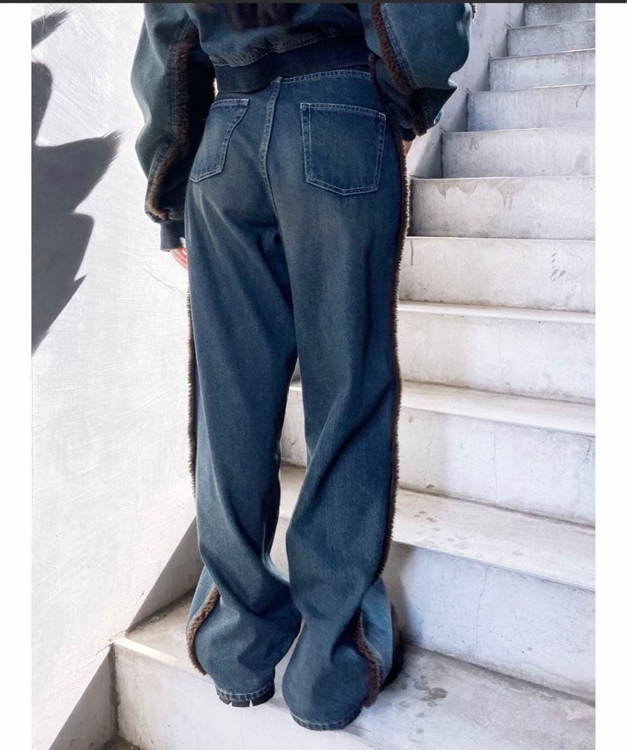 EVRIS デニム ボアブルゾン　セットアップ