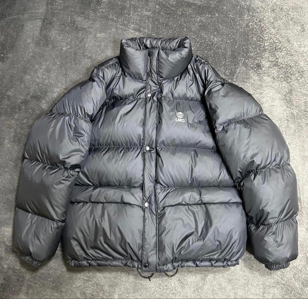 LMC ブラック×バックロゴ　ホワイト×ブラック　リバーシブル　ダウンジャケット