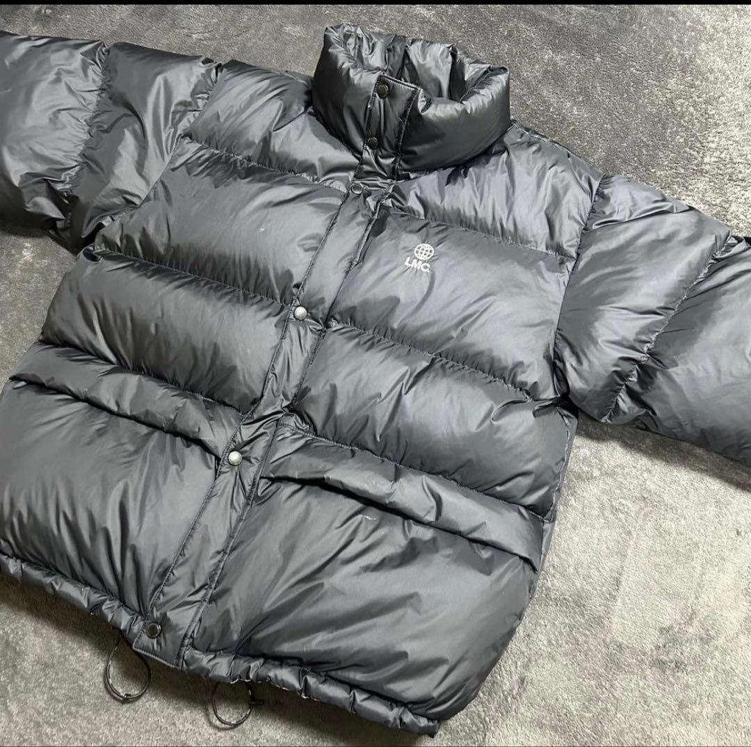 LMC ブラック×バックロゴ　ホワイト×ブラック　リバーシブル　ダウンジャケット