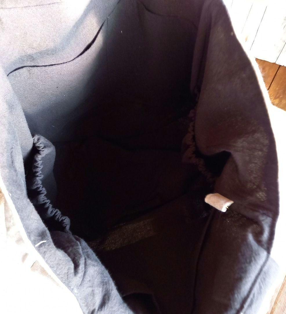 ハンドメイド丸型トートバック※コットンリネン