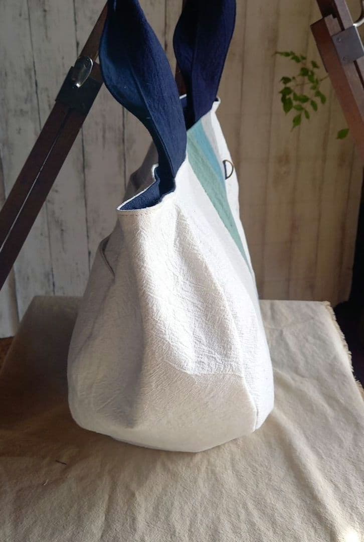 ハンドメイド丸型トートバック※コットンリネン