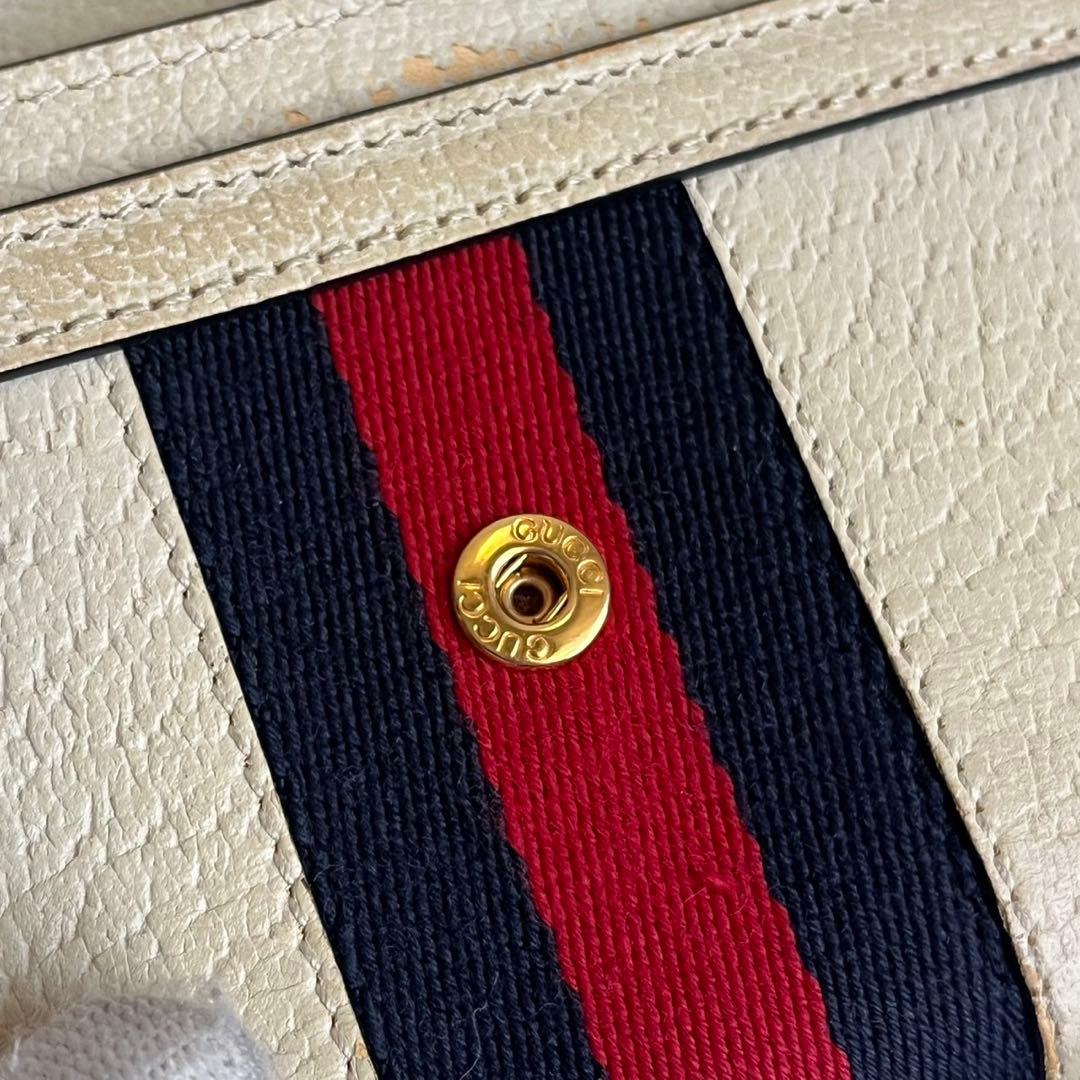 極美品✨　GUCCI 長財布　シェリーライン　ggマーモント　レザー　ホワイト