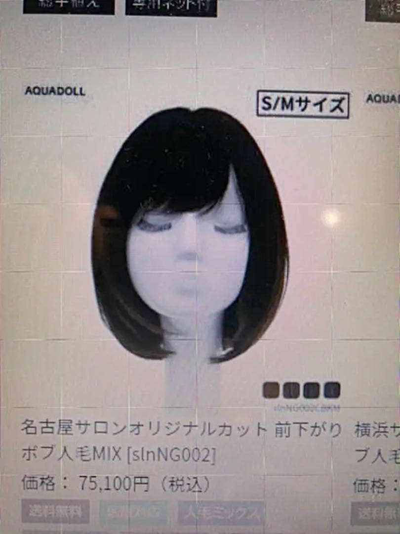 ☆試着のみ未使用☆アクアドール人毛ミックスウィッグ