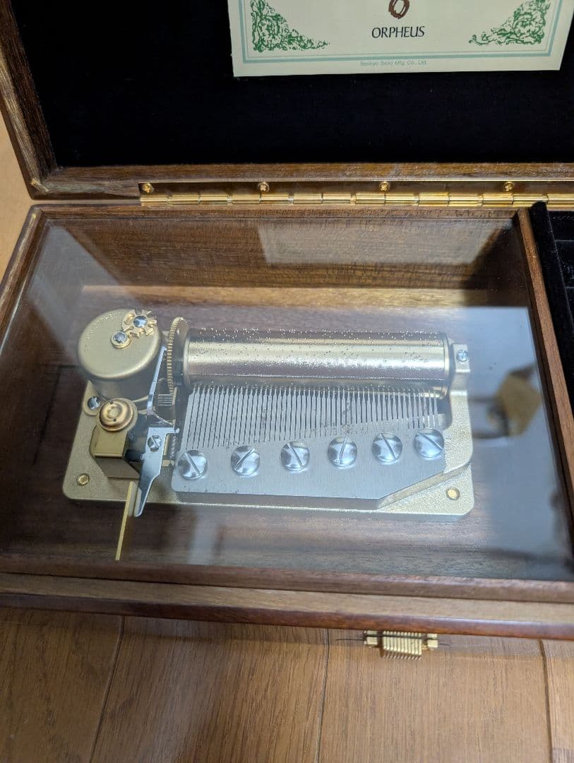 ORPHEUS 木製オルゴール50弁　 愛の賛歌　エーデルワイス