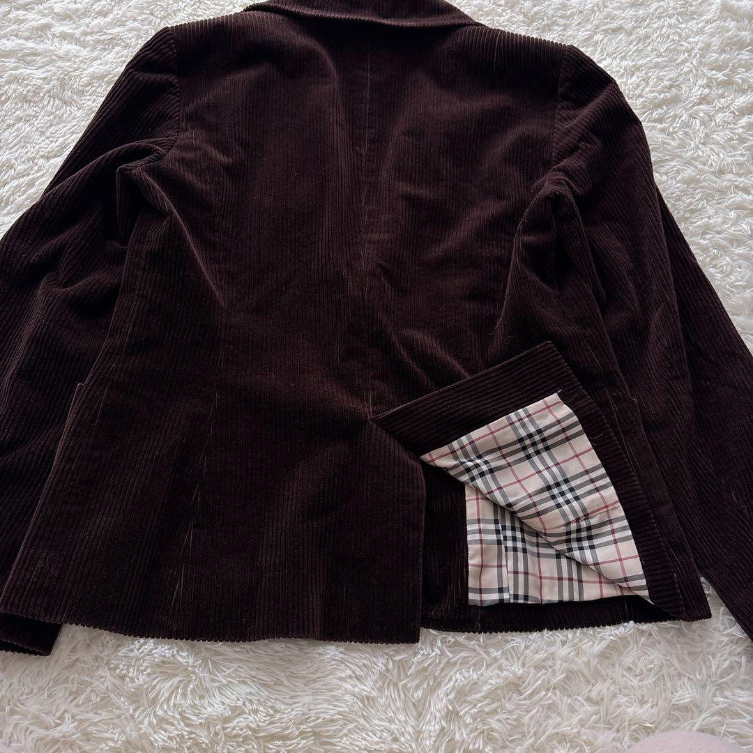 【極美品　大きいサイズ】バーバリー　コーデュロイ　ジャケット ノバ　チェック