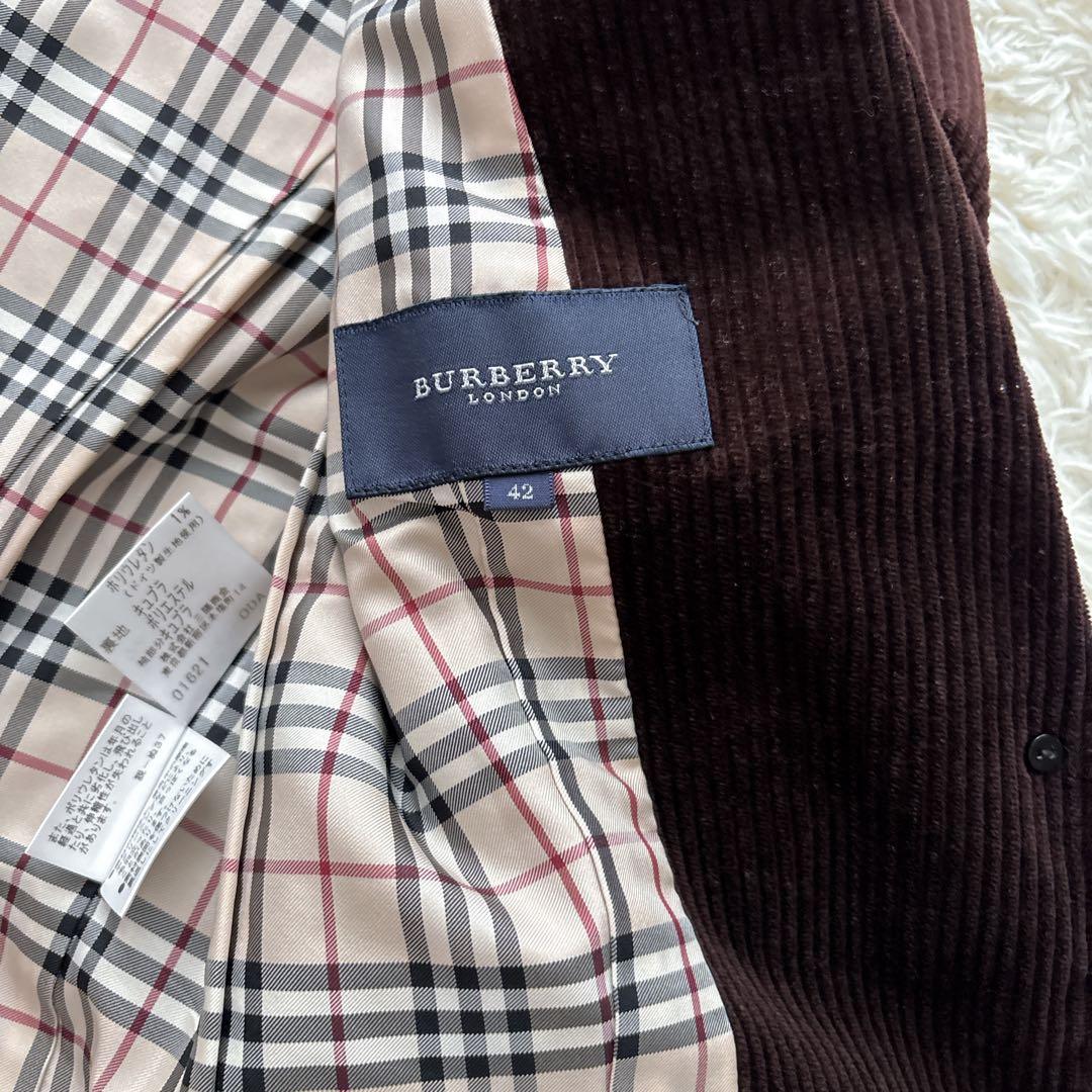 【極美品　大きいサイズ】バーバリー　コーデュロイ　ジャケット ノバ　チェック