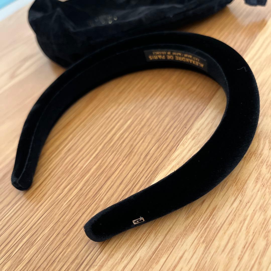 未使用　アレクサンドル ドゥ パリ カチューシャ ブラック