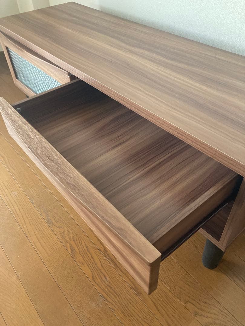 木製テレビボード ブラウン 引き出し付き 扉付き収納 ナチュラル 幅120cm